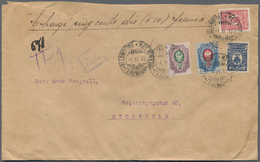 Finnland - Besonderheiten: 1917, Russian Franking On Insured Letter From Helsingfors To Stockholm Wi - Andere & Zonder Classificatie