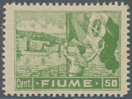 Fiume: 1919, 50 C Green On "C" Paper, With The Not Catalogued Perforation 12 1/2 X 13, Mint (one Bro - Fiume