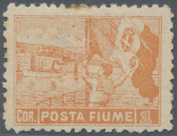 Fiume: 1919. 1 C Brown "not Issued", Perforation 10 1/2, Mint. A Few Short Teeth And Spots But "Rayb - Fiume