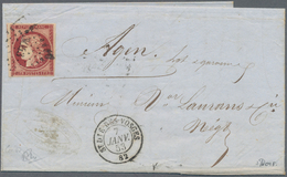 Frankreich: 1853, Ceres 1fr. Cerise, Better Shade, Deep Intense Colour And Full To Large Margins All - Andere & Zonder Classificatie