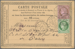 Frankreich: 1876, "BELGIQUE A QUIEVRAIN A" Border-crossing Double Circle Cancel On 5 C And 10 C Cere - Andere & Zonder Classificatie