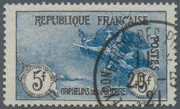 Frankreich: 1917. "Orphelins 5fr+5fr", Used Single Stamp, Fine Copy. (Maury 155) - Other & Unclassified