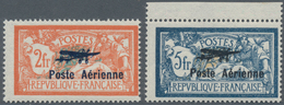 Frankreich: 1927, International Flight And Navigation Exhibition, 2 Fr And 5 Fr With Overprint "Post - Andere & Zonder Classificatie