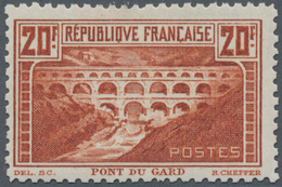 Frankreich: 1929, Postage Stamps: Buildings, 20 Fr. Reddish Brown, Mint, Photo-certificate Dreyfus ( - Andere & Zonder Classificatie