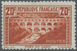 Frankreich: 1929, Postage Stamps: Buildings, 20 Fr. Reddish Brown, Mint, Photo-certificate Dreyfus ( - Other & Unclassified