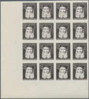 Frankreich: 1944, 50 Years Death Of Composer Charles Gounod 1.50+3.50fr. IMPERFORATE Block Of 16 Fro - Other & Unclassified