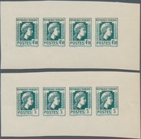 Frankreich: 1944, Definitives "Marianne", Not Issued, Group Of Ten Imperforate Panes Of Four Stamps - Andere & Zonder Classificatie