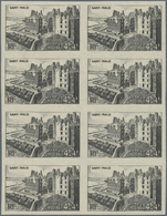 Frankreich: 1945, Reconstruction Of Destroyed Cities Complete Set Of Four In IMPERFORATE Blocks Of E - Other & Unclassified