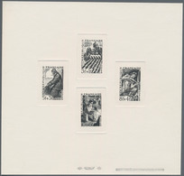 Frankreich: 1949. Collective Proof (four Dies) In Black For The Complete Professions Set Showing Far - Sonstige & Ohne Zuordnung