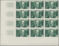 Frankreich: 1951, 100th Birthday Of Composer Vincent D‘Indy 25fr. Green IMPERFORATE Block Of Twelve - Andere & Zonder Classificatie