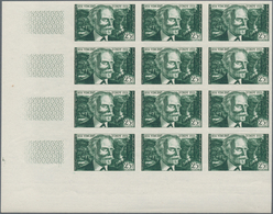 Frankreich: 1951, 100th Birthday Of Composer Vincent D‘Indy 25fr. Green IMPERFORATE Block Of Twelve - Other & Unclassified