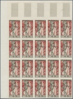 Frankreich: 1956, Concentration Camp Natzwiller-Struthof 15fr. IMPERFORATE Block Of 20 From Upper Le - Andere & Zonder Classificatie