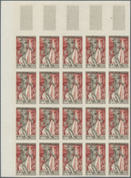 Frankreich: 1956, Concentration Camp Natzwiller-Struthof 15fr. IMPERFORATE Block Of 20 From Upper Le - Other & Unclassified