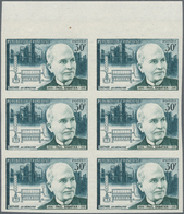 Frankreich: 1956, French Scientists Of 19th And 20th Century Complete Set Of Four In IMPERFORATE Blo - Sonstige & Ohne Zuordnung