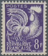 Frankreich: 1959, 8 F Violet Without Overprint, Mint Never Hinged, Handwritten Signed, Scarce - Other & Unclassified