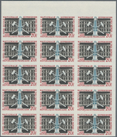 Frankreich: 1959, 175 Years University Of Mining 20fr. IMPERFORATE Block Of 15 From Upper Margin, Mi - Andere & Zonder Classificatie