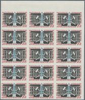 Frankreich: 1959, 175 Years University Of Mining 20fr. IMPERFORATE Block Of 15 From Upper Margin, Mi - Other & Unclassified