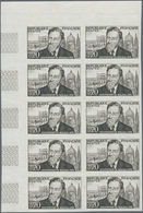 Frankreich: 1960, 100th Birthday Of Pierre Girauld De Nolhac 0.20fr. IMPERFORATE Block Of Ten From U - Other & Unclassified