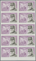 Frankreich: 1960, General Jean-Baptiste-Eugene Estienne 0.15fr. IMPERFORATE Block Of Ten From Lower - Other & Unclassified