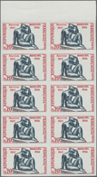 Frankreich: 1961, 100th Birthday Of Aristide Maillol 0.20fr. IMPERFORATE Block Of Ten From Upper Mar - Andere & Zonder Classificatie