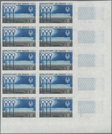 Frankreich: 1961, Opening Of New Airport Paris-Orly 0.50fr. IMPERFORATE Block Of Ten From Lower Righ - Other & Unclassified