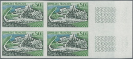 Frankreich: 1961/1962, Landscapes Complete Set Of Eight 0.15fr. Saint-Paul, 0.30fr. Arcachon, 0.45fr - Other & Unclassified