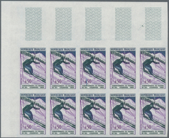 Frankreich: 1962, World Ski Championships In Chamonix Set Of Two In IMPERFORATE Blocks Of Ten From U - Sonstige & Ohne Zuordnung