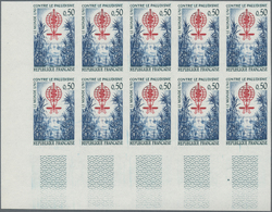 Frankreich: 1962, Fight Against Malaria 0.50fr. IMPERFORATE Block Of Ten From Lower Left Corner, MNH - Sonstige & Ohne Zuordnung