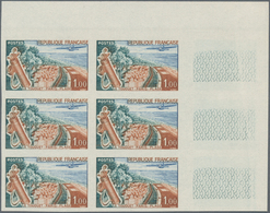 Frankreich: 1962, Le Touquet-Paris-Plage 1.00fr. (Golf) IMPERFORATE Block Of Six From Upper Right Co - Other & Unclassified