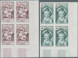 Frankreich: 1962, RED CROSS Set Of Two (paintings From Jean-Honore Fragonard) In IMPERFORATE Blocks - Andere & Zonder Classificatie