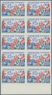 Frankreich: 1963, Flower Exposition Nantes 0.30fr. IMPERFORATE Block Of Ten From Lower Margin, Mint - Andere & Zonder Classificatie