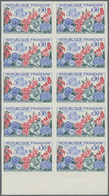 Frankreich: 1963, Flower Exposition Nantes 0.30fr. IMPERFORATE Block Of Ten From Lower Margin, Mint - Other & Unclassified