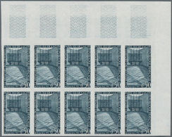 Frankreich: 1963, Resistance Set Of Two In IMPERFORATE Blocks Of Ten From Upper Right Corners, MNH A - Other & Unclassified