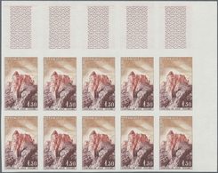 Frankreich: 1965, Tourism Complete Set Of Seven 0.40fr. Ronchamp Church, 0.50fr. Moustiers-Sainte-Ma - Sonstige & Ohne Zuordnung