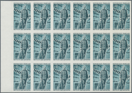 Frankreich: 1965, Return Of The Deportees 0.40fr. IMPERFORATE Block Of 18 From Upper Left Corner, Mi - Sonstige & Ohne Zuordnung