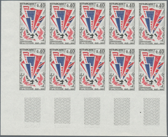Frankreich: 1965, 20 Years Of Victory 0.40fr. (flags Of The Allied Countries) IMPERFORATE Block Of T - Sonstige & Ohne Zuordnung