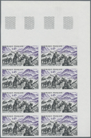 Frankreich: 1969, 25 Years Battle Of Garigliano 0.45fr. IMPERFORATE Block Of Eight From Upper Right - Andere & Zonder Classificatie