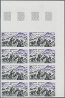 Frankreich: 1969, 25 Years Battle Of Garigliano 0.45fr. IMPERFORATE Block Of Eight From Upper Right - Other & Unclassified