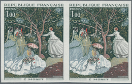 Frankreich: 1972, Paintings Set Of Two 1.00fr. (paintings From Fragonard And Monet) In Horizontal IM - Andere & Zonder Classificatie