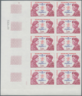 Frankreich: 1973, Resistance Fighters Bourgoin And Kieffer 1.00fr. IMPERFORATE Block Of Ten From Low - Andere & Zonder Classificatie