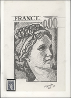 Frankreich: 1978. Artwork For The Definitive Stamp 0.01fr Showing "Sabinerin". Pencil On Paper. Near - Other & Unclassified