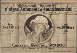 Frankreich - Markenheftchen: 1930, Sourire De Reims, Complete Booklet, Mint Never Hinged. 1.360,- €. - Autres & Non Classés