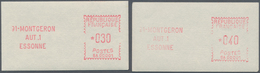 Frankreich - Automatenmarken: 1970, Monteron "SA 00001", Type 2, Offical Set Of Two Stamps 0.30fr. A - Sonstige & Ohne Zuordnung