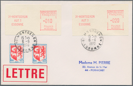 Frankreich - Automatenmarken: 1970, Montgeron "SA 00001", 0.10fr. And 20fr., Both Type 2 In Combinat - Andere & Zonder Classificatie