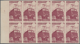 Frankreich - Postpaketmarken: 1945, Timbres De Prestation, Not Issued "Domicile" Claret With Blank V - Altri & Non Classificati