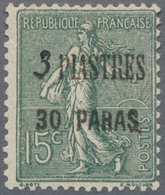 Französische Post In Der Levante: 1923, Provisional Handstamp Overprint Of Constantinople „3 PIASTRE - Autres & Non Classés