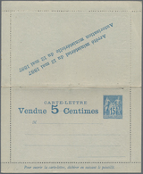 Frankreich - Ganzsachen: 1887, 15 C Blue 'allegory' Advertising Stationery Letter Card, Edition N°.1 - Autres & Non Classés