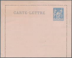 Frankreich - Ganzsachen: 1890s (approx). Lot Of 3 Letter Cards 15c Sage. Different Colours (rose, Gr - Autres & Non Classés