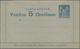 Frankreich - Ganzsachen: 1890 (approx.), France. Advertising Letter Card 15c Sage With Illustrated A - Other & Unclassified