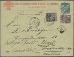 Frankreich - Ganzsachen: 1892. Private Envelope 15c Sage "[red Cross] Fabrique Internationale D'Obje - Sonstige & Ohne Zuordnung